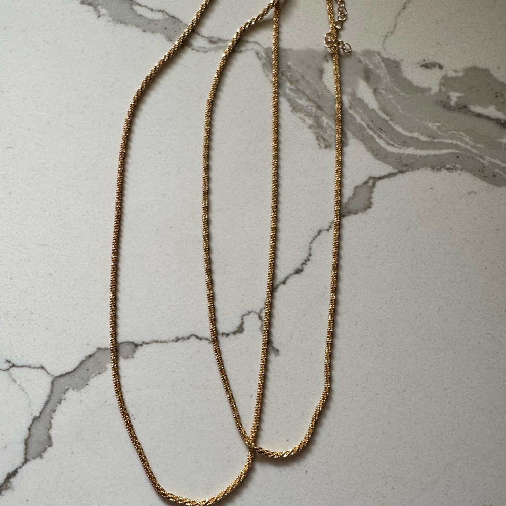 Gold Chain Necklaces- 2 Pieces - Picture 4 of 5